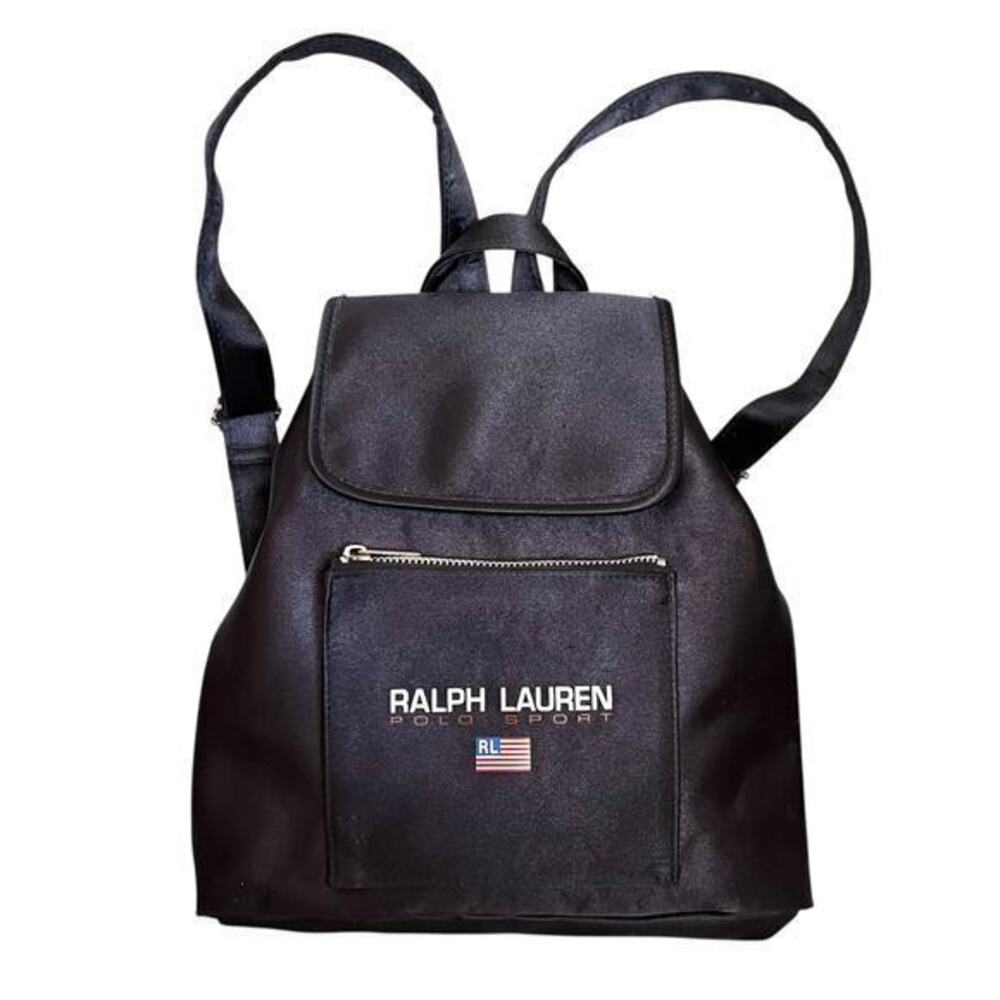 Ralph Lauren Polo Sport Vintage Navy Blue Satin Mini Backpack